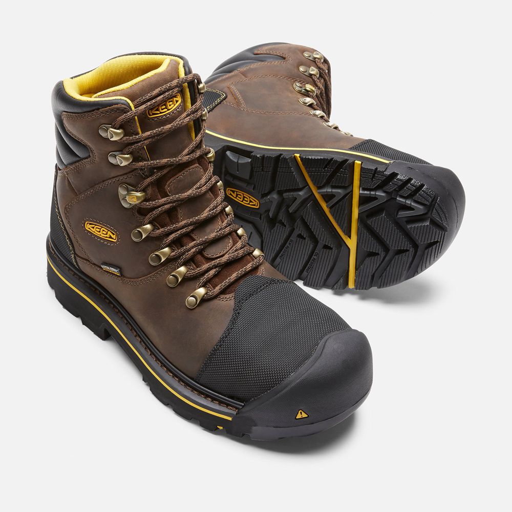 Keen Trekking Bot Erkek Kahverengi/Siyah - Milwaukee Waterproof (Steel Toe) - Türkiye RUOP04285